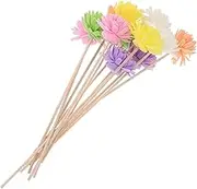 Ciieeo 12Pcs Flameless Diffuser Sticks for Essential Oils Scented Oil Sticks Colors Lemon Milk for Home Office Hotel