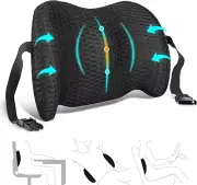 Back Support for Office Chair, Memory Foam Lumbar Pillow, Lower Back Pain Relief