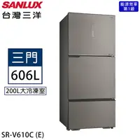 在飛比找myfone網路門市優惠-SANLUX台灣三洋 606公升一級能效變頻三門冰箱 SR-