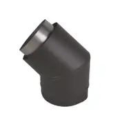 Scandia 45° Rear Facing Bend Flue Kit - Sleek Black
