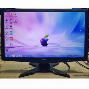 宏碁 P224W B 22吋 FullHD LED螢幕、D-Sub、HDMI、DVI 輸入《附 VGA線 / 電源線》