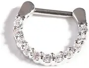 [Lovisa] Surgical Steel Cubic Zirconia Septum Ring | Premium PVD Rhodium-Plating | Hypoallergenic | On Trend Designs