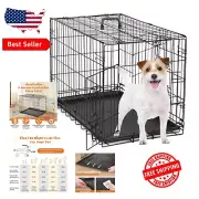 Leak-Proof Metal Dog Kennel: Portable Travel Crate for Small Breeds - Easy Clean