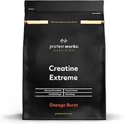 THE PROTEIN WORKS Creatine Extreme Powder | Creatine Formula | Premium Grade Supplement For Lean Muscle Growth | With Beta Analine | Orange Burst | 400 g