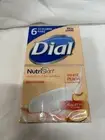 Dial NutriSkin White Peach and Shea Butter Glycerin Bar Soap 6 Bars 4oz Each
