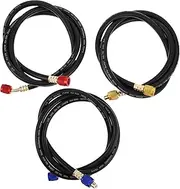 OSOLADY 3pc Car Air Conditioner Manifold Gauge Hose Kit Charging Hose for Auto Repair