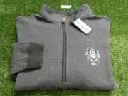 Straight Down Men's Harrison Quarter-Zip Golf Pullover C.C. Logo Black Small