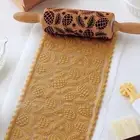Christmas Rolling Pin Holiday Rolling Pin Embossed Rolling Pin for Cookies