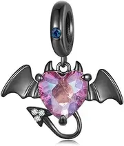 [LAMOONY] Halloween Charm 925 Sterling Silver Spider Charm Witch Charm Skeleton Charm Haunted House Charm Pumpkin Charm for Pandora Charm Bracelet Necklace