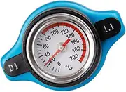 ETHZZLE Car Radiator Thermostatic Cover Water Temperature Gauge Thermometer 1.1 Bar Pressure Universal Fit Material Check