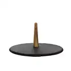 Round Slate Serving Board With Acacia Handle kitchen Plate Cheese Board