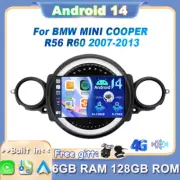 Car Stereo Android 14 CarPlay GPS For BMW MINI COOPER R56 R60 2007-2013 6G+128GB