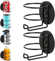 Magnetic Cup Holder 2 Pack, Heavy Duty Metal Beverage Holder, Portable Magnet Cup Holder, Bottle Holder for Refrigerator, Treadmill, Boat, Bus, Car, Side Magnetic.