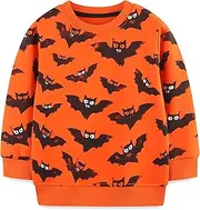 [HOMAGIC2WE] Boy Crew-Neck Sweatshirt Cotton Long Sleeve Pullover Shirt Fall Tops for Toddler