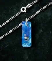Mini Orgone Pendant featuring Silver Bead, Kyanite, Lapis Lazuli, Shungite