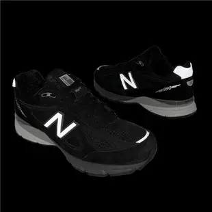 New Balance 休閒鞋 990 V4 男鞋 女鞋 黑 灰 美製 麂皮 緩震 經典 情侶鞋 NB U990BL4-D