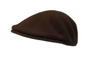 KANGOL 504 Wool Ivy Cap Mens Warm Winter Flat Classic Hat - Tobacco Brown - S