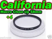 58 mm Macro Close Up Glass +4 Lens Filter Canon Nikon Camera DSLR SLR 58mm Sony