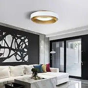 Round Metal Ceiling Light Home LED Flush Mount Ceiling Light With Acrylic Cover Modern Bedroom Ceiling Light Fixture Nordic Living Dining Table Close To Ceilin