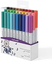 Craft World 0.4 Tip Fine Point Pens for Cricut Explore Air 2 /Maker-Set of 30 Colors，Perfect for Writing Drawing Fine Line Colored Sketch Sketching Manga