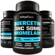Quercetin with Bromelain 500mg Capsules, Supports Immune Response, Joint Comf...