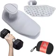 Geli 2 Pieces Anti-Slip Fingerless Rubber Gym Grips Pull Up Grips No Sweaty for Gym Training and Exercise, Bar Pad