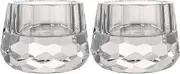 Donoucls Crystal Votive Tealight Holders Home Decorations for Christmas Wedding Table 2.5" Diameter x 1.8" High Set of 2