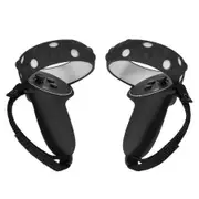 Silicone Touch Controller Grip Cover for Oculus Quest 2 Accessories, Anti-Throw VR Handle Protector with Adjustable Wrist Strap