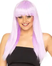 Fashion Deluxe Frosted Lavender Long Wig