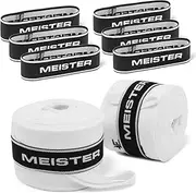Meister WrapKeepers for Storing Hand Wraps Thumb Loop Out - Black - 8 Pack