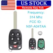 For 2011 2012 2013 2014 Honda Odyssey Remote Car 6 Butons Key Fob N5F-A04TAA