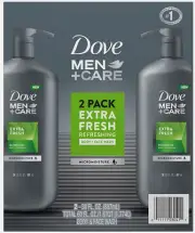 Dove Men+Care Body & Face Wash Extra Fresh, Hydrating, Refreshing (30 oz, 2 pk)