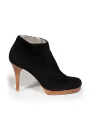 Black Suede Platform Ankle Boots