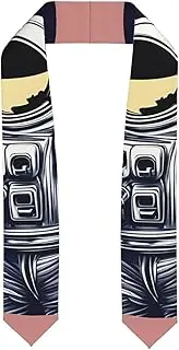 [SKKNT] Astronaut On The Moon 1 Print Graduation Shawl Stole For Academic Commencements Honor Sash Congratulations Gift