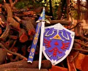 Hand Forged Stainless Steel The LEGEND of ZELDA Full Tang Sword with Scabbard