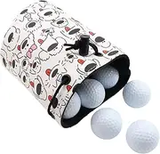 Golf Accessory Pouch - Store 12-18 Balls Valuables Organizer Tee Pouch,Portable Waterproof Adjustable Multi-Functional Golf Carrier Case for Practice, Markers, Hat Clips