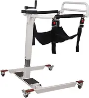 Medical Patient Lift Aid Transfer Chair for Home, Bathroom Wheelchair Manual Lift Transport Chair w/180° Split Seat, Medical Bedside Commode Home Shifter for Elderly Disabled Seniors Transport
