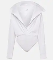 [Alaia] Alaïa Hooded bodysuit AU 14 white