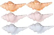 BRIGHTFUFU 6Pcs Ceramic Conch Shape Chopstick Rests Chopsticks Holders for Home Dining Easy to Clean Kitchen Supply for Adults Enhances Table Decor