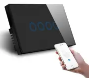 Smart Zigbee Black Four Gang Wall Switch