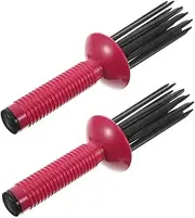 Happyyami Travelfriendly Hair Curling Brush Portable Anti-slip Styling Comb Enhance Volume for Curly Hair