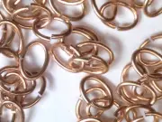 Vtg 140 COPPER COLOR OVAL METAL OPEN RING 7mm #013019g RARE SHAPE CLOSE OUT