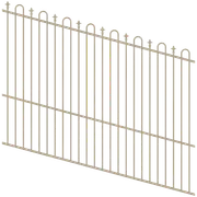 ProtectorAl 1201 - 2400 x 1800mm Paperbark Raked Up to 15º Loop And Spear Top Pool Fence Panel