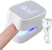 LED Light Dryer for Nails Gel | Digital Display LED Fingernail Light | USB Charging Nail Dryer Lamp for Home, Travel, Business Trip, Apartment