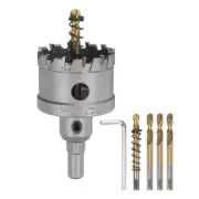 Carbide Hole Saw Set 46mm (1-13/16") Metal Cutter with 5pcs Center Drill Bits