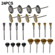Premium For Metal Rust Removal Brass Brush Steel Wire Wheel Brushes Set 24Pcs