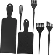 6pc Hair Coloring Kit Highlighting Board Brush Set Salon Hair Dyeing Tools for Home Use Easy Application Brush Dyeing Board