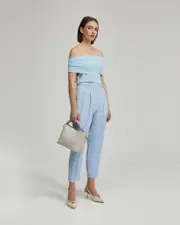 Nia Mesh Off-Shoulder Top