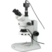 AmScope 3.5X-180X Zoom Stereo Microscope + 80-LED Light + 8MP Camera