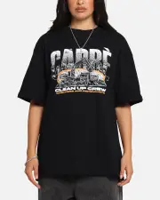 [CARRE] Carre Clean Up Crew T-shirt Black - Size 2XL 2XL Black